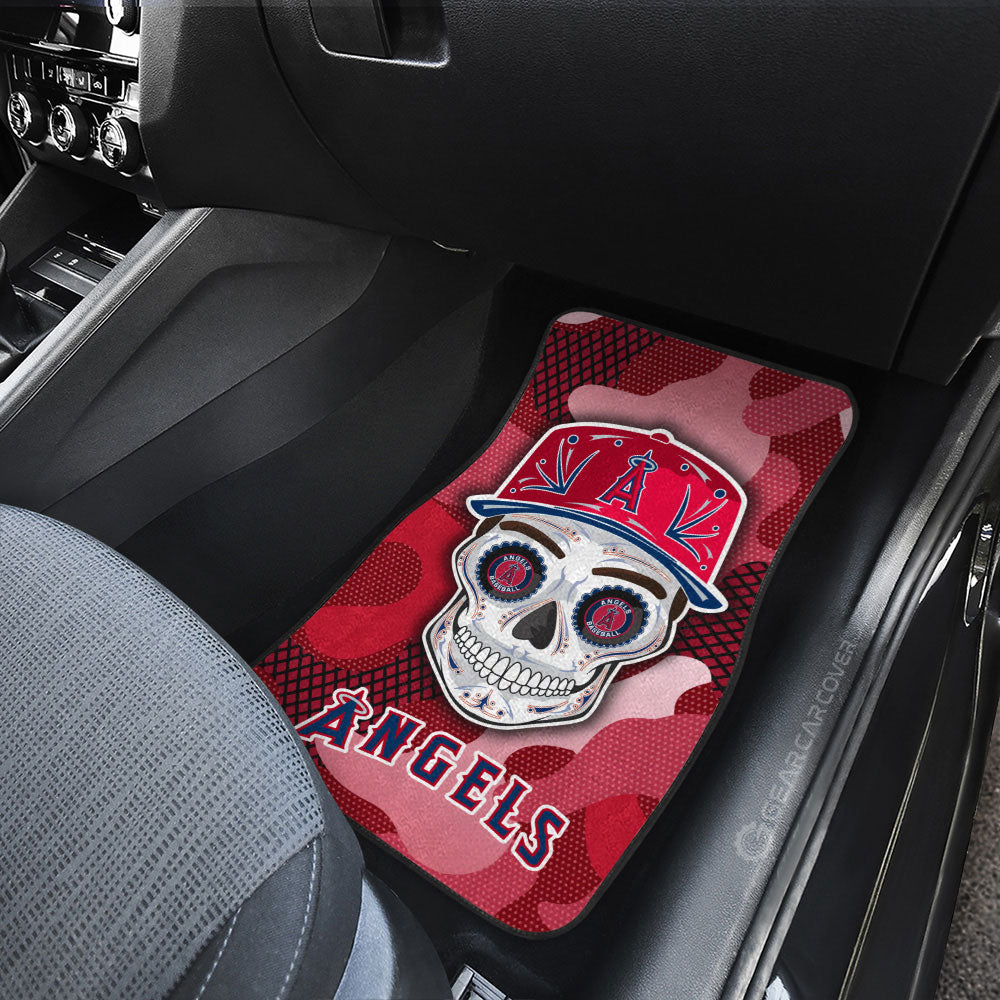 Los Angeles Angels Car Floor Mats Skull Theme Collection - Gearcarcover - 3