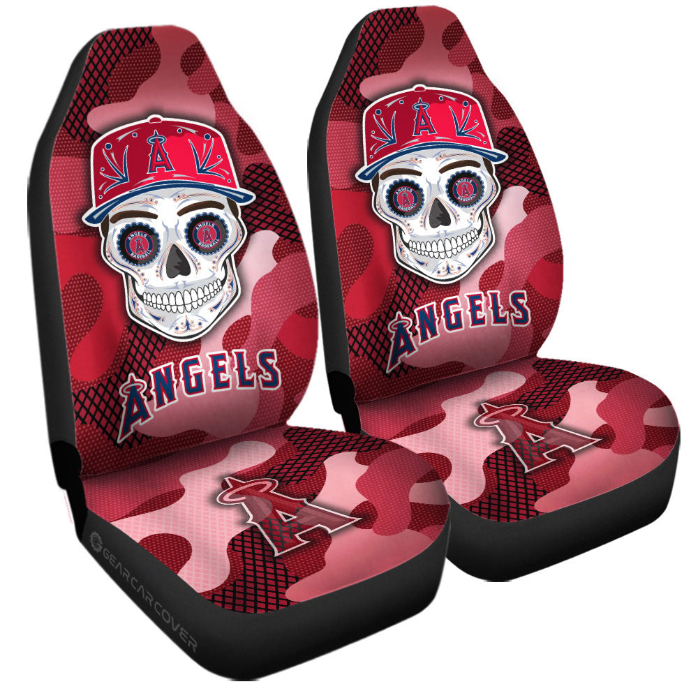 Los Angeles Angels Car Seat Covers Skull Theme Collection - Gearcarcover - 3