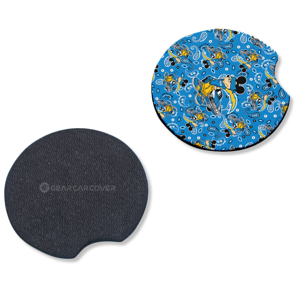 Los Angeles Chargers Car Coaster Set Cartoon Theme Collection - Gearcarcover - 4
