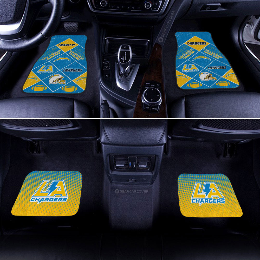Los Angeles Chargers Car Floor Mats Sporty Team Collection - Gearcarcover - 3
