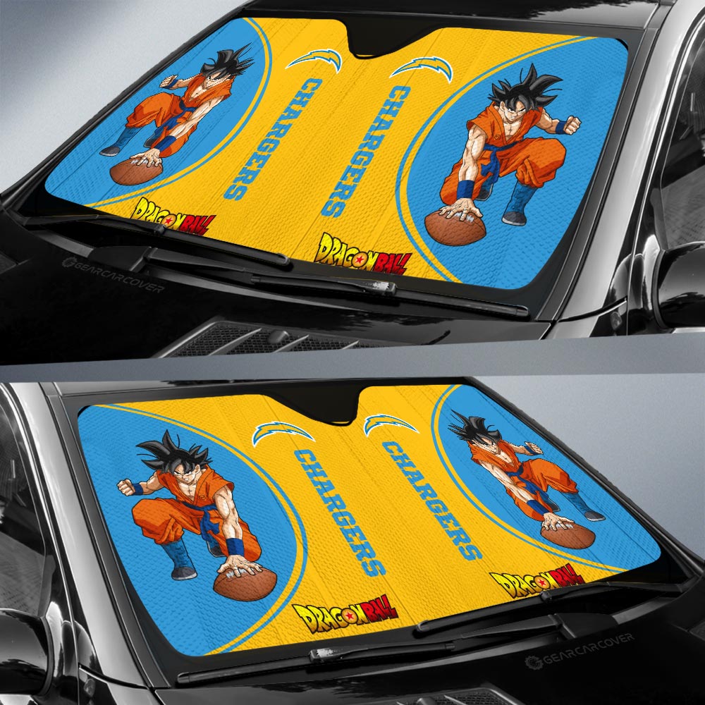 Los Angeles Chargers Car Sunshade Custom Car Accessories For Fans - Gearcarcover - 2