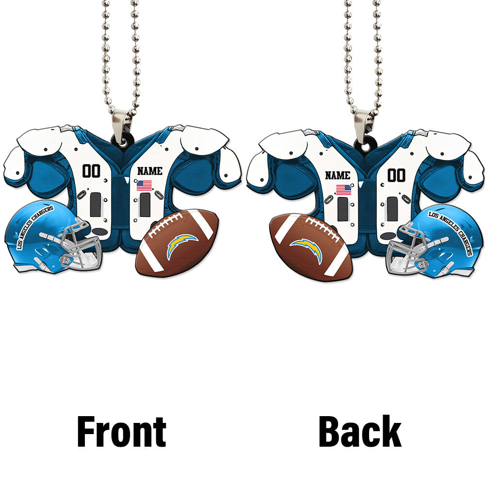 Los Angeles Chargers Ornament Personalized Uniforms Collection - Gearcarcover - 4