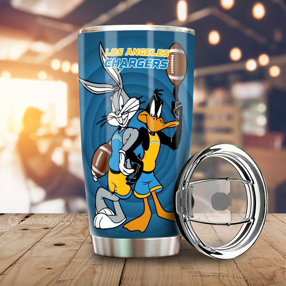 Los Angeles Chargers Tumbler Cup Custom Car Accessories - Gearcarcover - 2