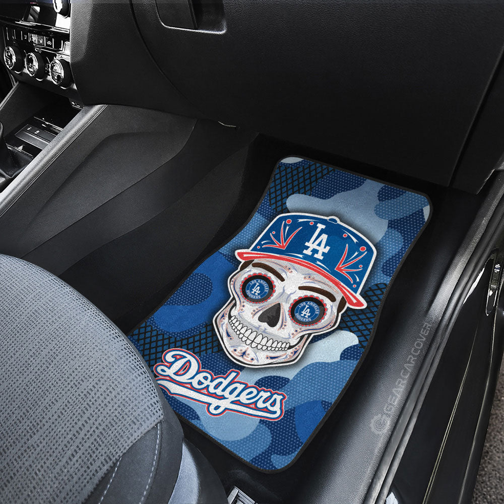 Los Angeles Dodgers Car Floor Mats Skull Theme Collection - Gearcarcover - 3