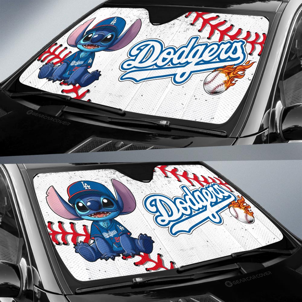 Los Angeles Dodgers Car Sunshade Stitch Theme Collection - Gearcarcover - 2