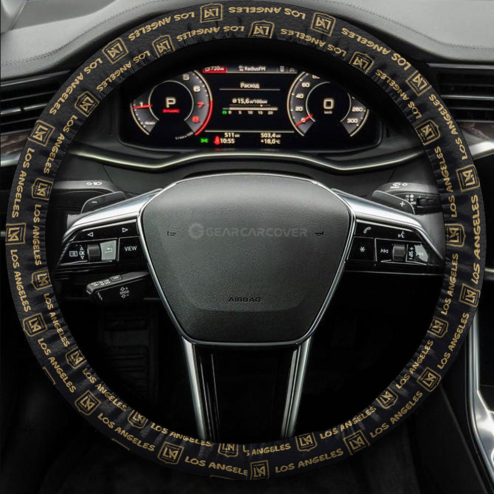 Los Angeles FC Steering Wheel Cover Sporty Team Collection - Gearcarcover - 3