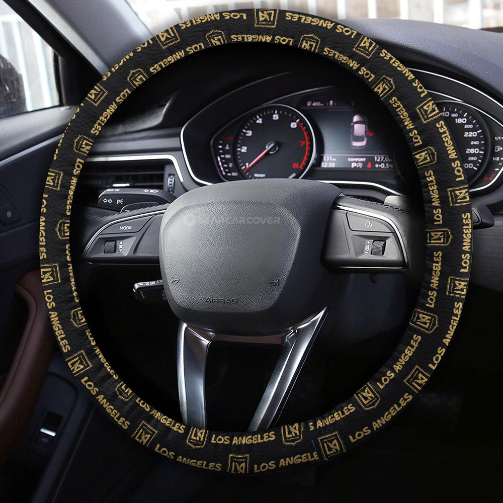Los Angeles FC Steering Wheel Cover Sporty Team Collection - Gearcarcover - 4