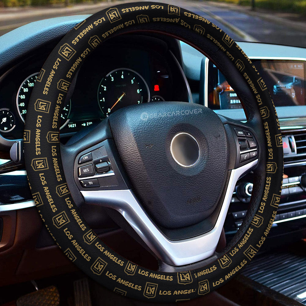 Los Angeles FC Steering Wheel Cover Sporty Team Collection - Gearcarcover - 1