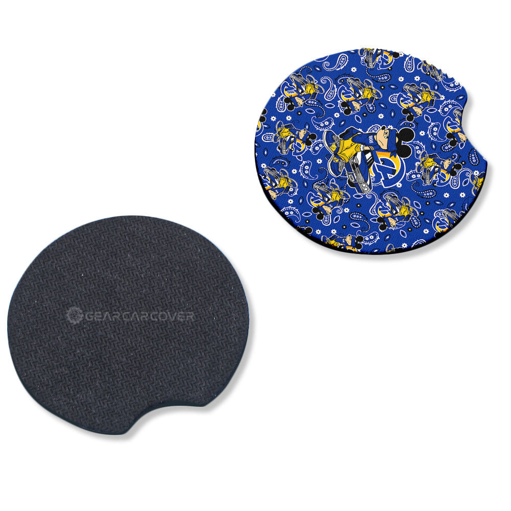 Los Angeles Rams Car Coaster Set Cartoon Theme Collection - Gearcarcover - 4
