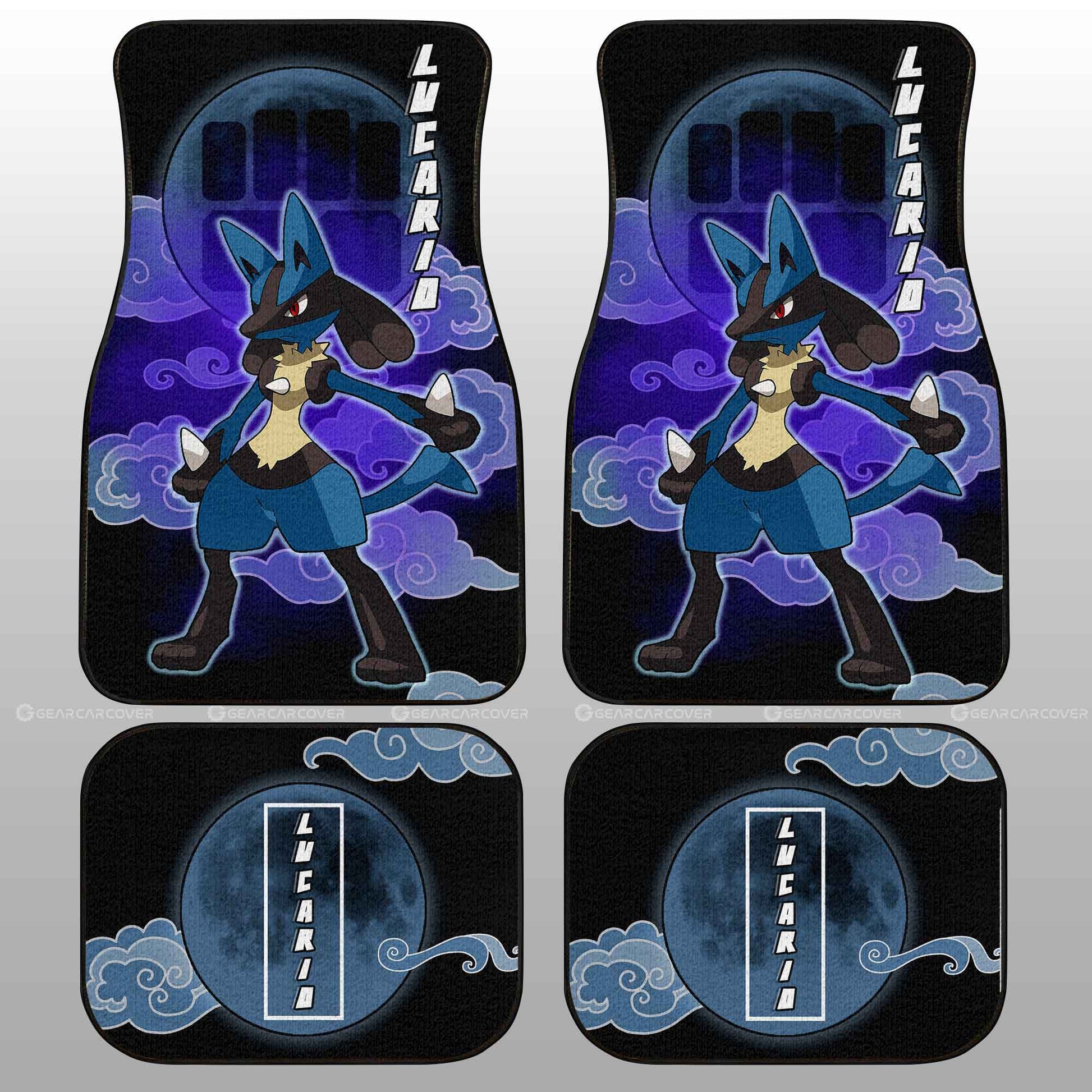 Lucario Car Floor Mats Custom Anime Car Accessories For Anime Fans - Gearcarcover - 2