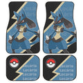 Lucario Car Floor Mats Custom Anime Car Interior Accessories - Gearcarcover - 1