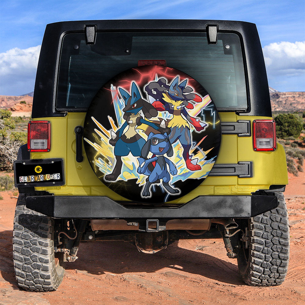Lucario Evolution Spare Tire Cover Custom Anime - Gearcarcover - 2