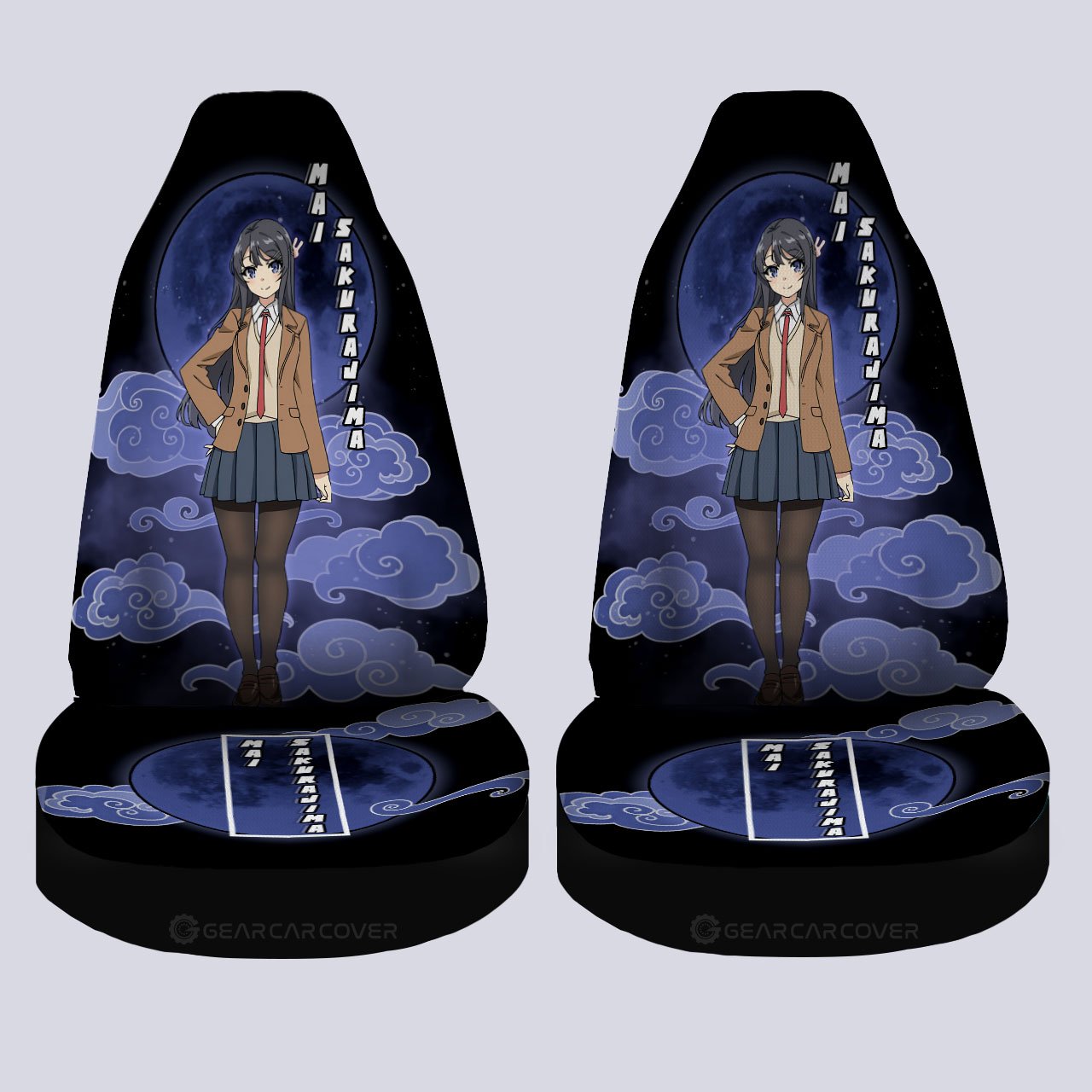 Mai Sakurajima Car Seat Covers Custom Bunny Girl Senpai Car Accessories - Gearcarcover - 4
