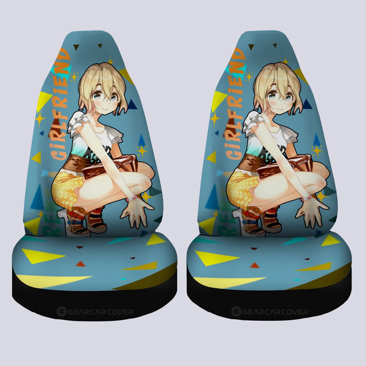 Mami Nanami Car Seat Covers Custom Rent A Girlfriend Car Accessories - Gearcarcover - 4