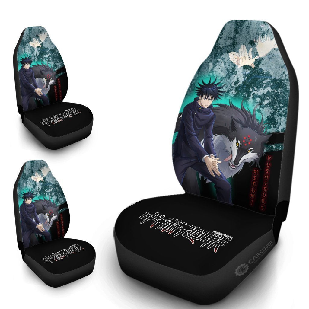Megumi Fushiguro Car Seat Covers Custom Anime Jujutsu Kaisen Car Accessories - Gearcarcover - 4
