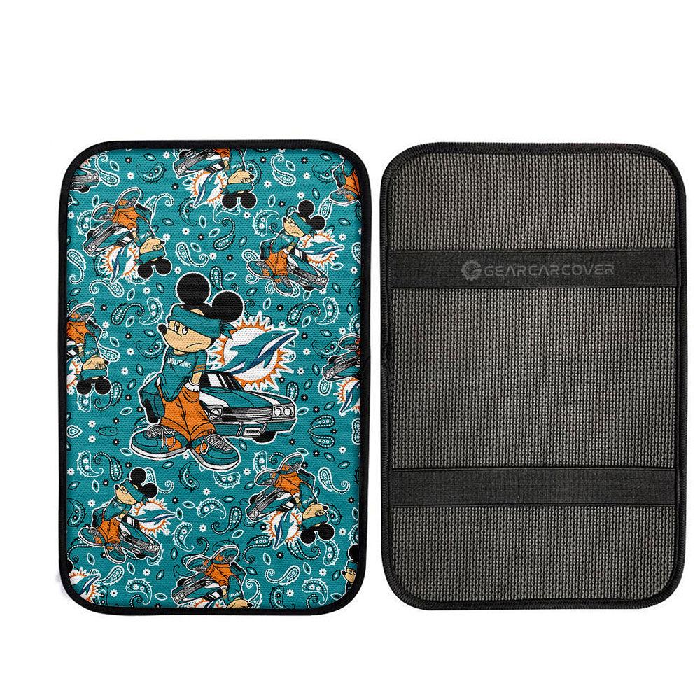 Miami Dolphins Car Center Console Cover Cartoon Theme Collection - Gearcarcover - 2