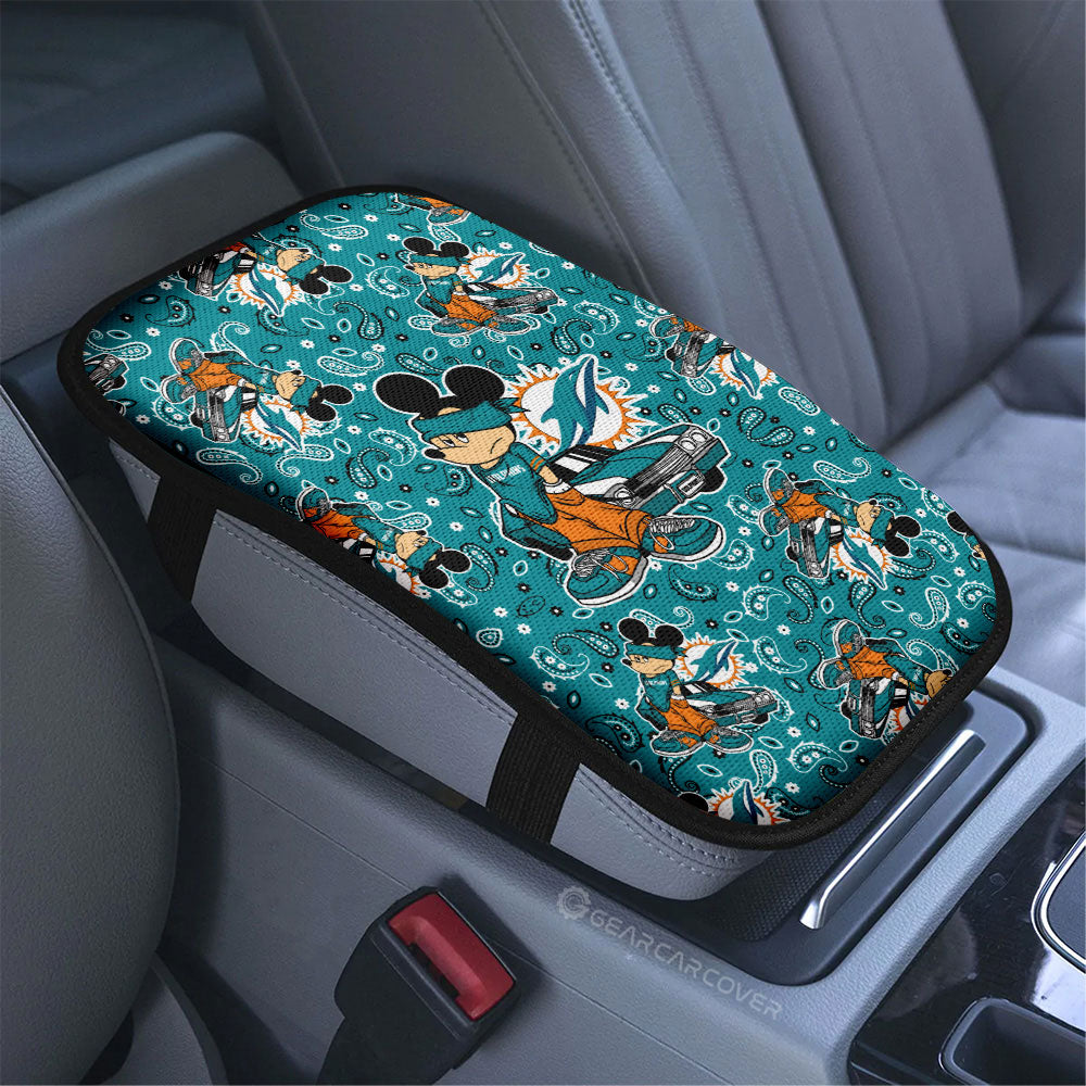 Miami Dolphins Car Center Console Cover Cartoon Theme Collection - Gearcarcover - 3