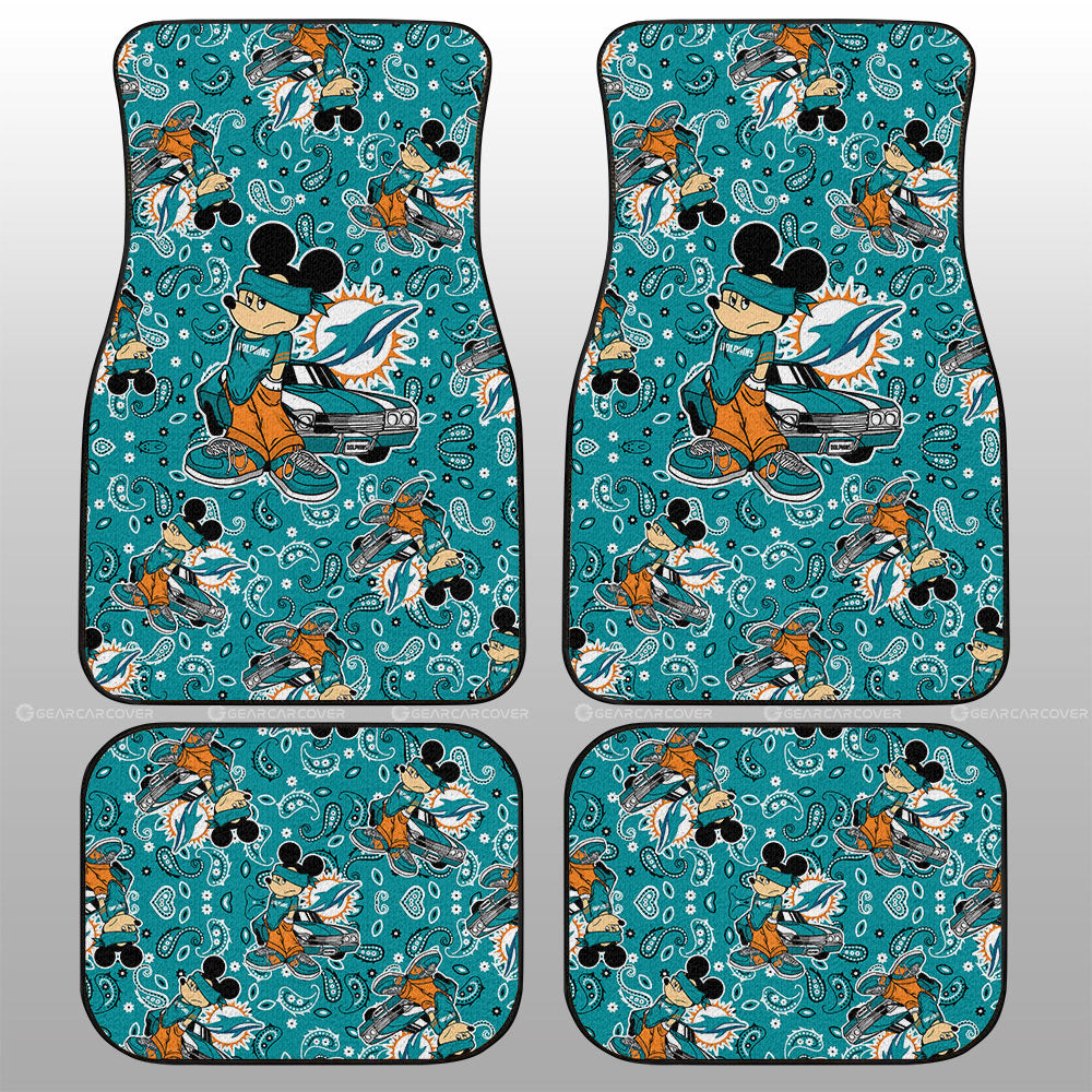 Miami Dolphins Car Floor Mats Cartoon Theme Collection - Gearcarcover - 1
