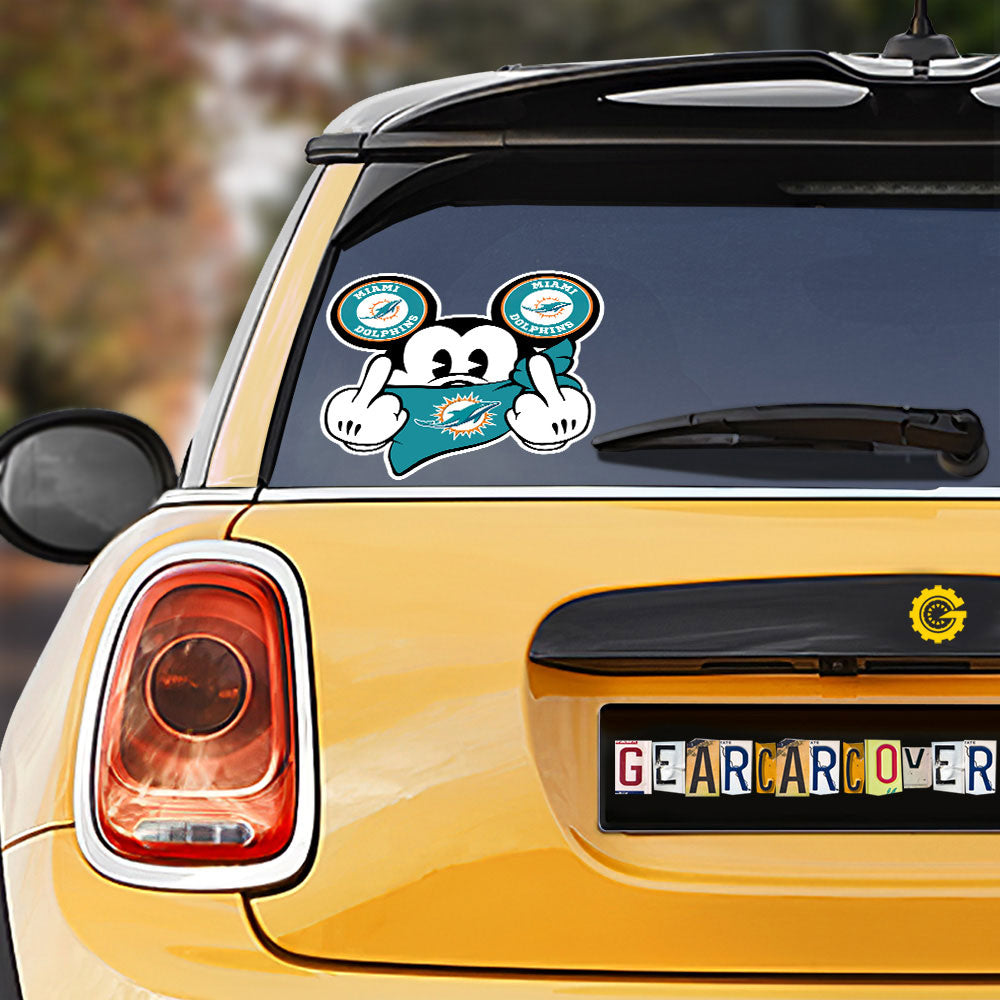 Miami Dolphins Car Sticker Custom Car Accessories - Gearcarcover - 1