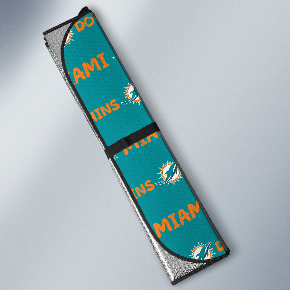Miami Dolphins Car Sunshade Sporty Team Collection - Gearcarcover - 3