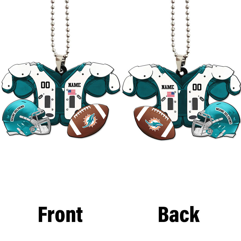 Miami Dolphins Ornament Personalized Uniforms Collection - Gearcarcover - 4