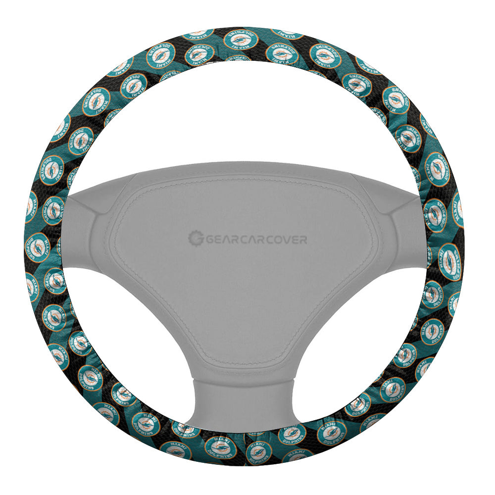 Miami Dolphins Steering Wheel Cover Custom Car Accessories - Gearcarcover - 2