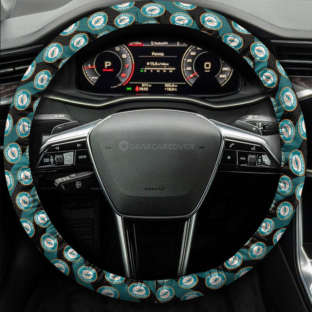 Miami Dolphins Steering Wheel Cover Custom Car Accessories - Gearcarcover - 4