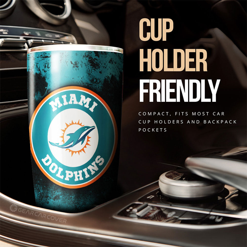Miami Dolphins Tumbler Cup Custom Car Accessories - Gearcarcover - 3