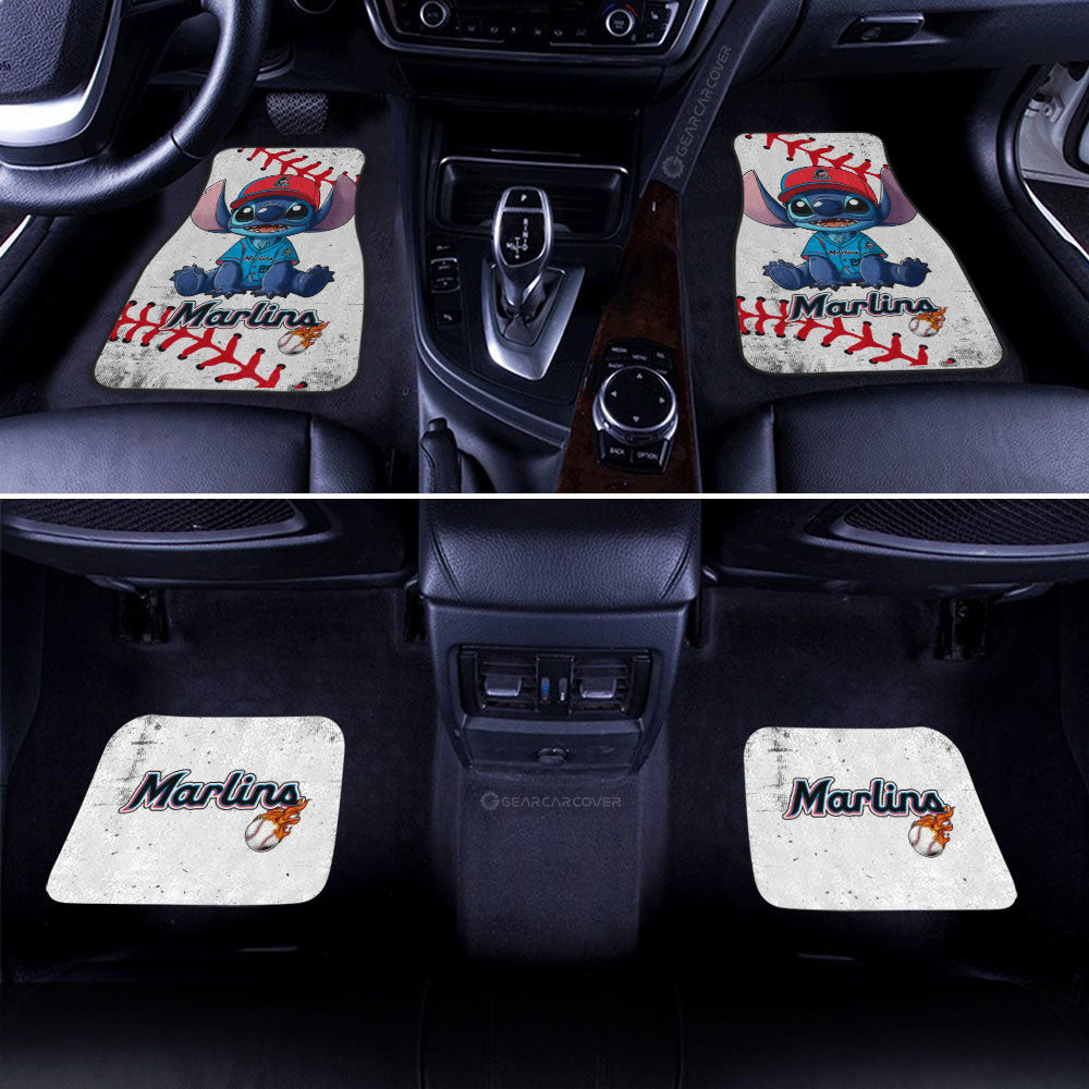 Miami Marlins Car Floor Mats Stitch Theme Collection - Gearcarcover - 2