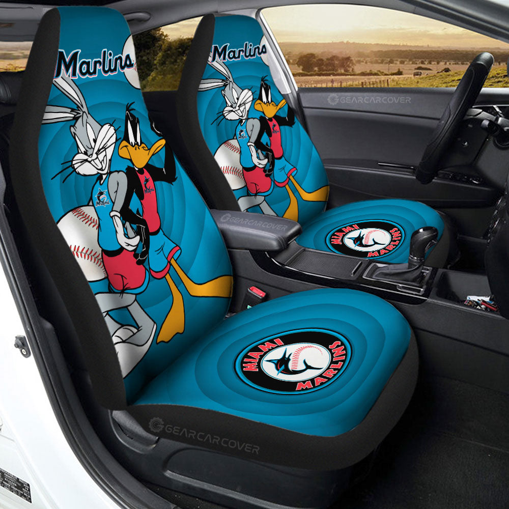 Miami Marlins Car Seat Covers Custom Car Accessories - Gearcarcover - 2