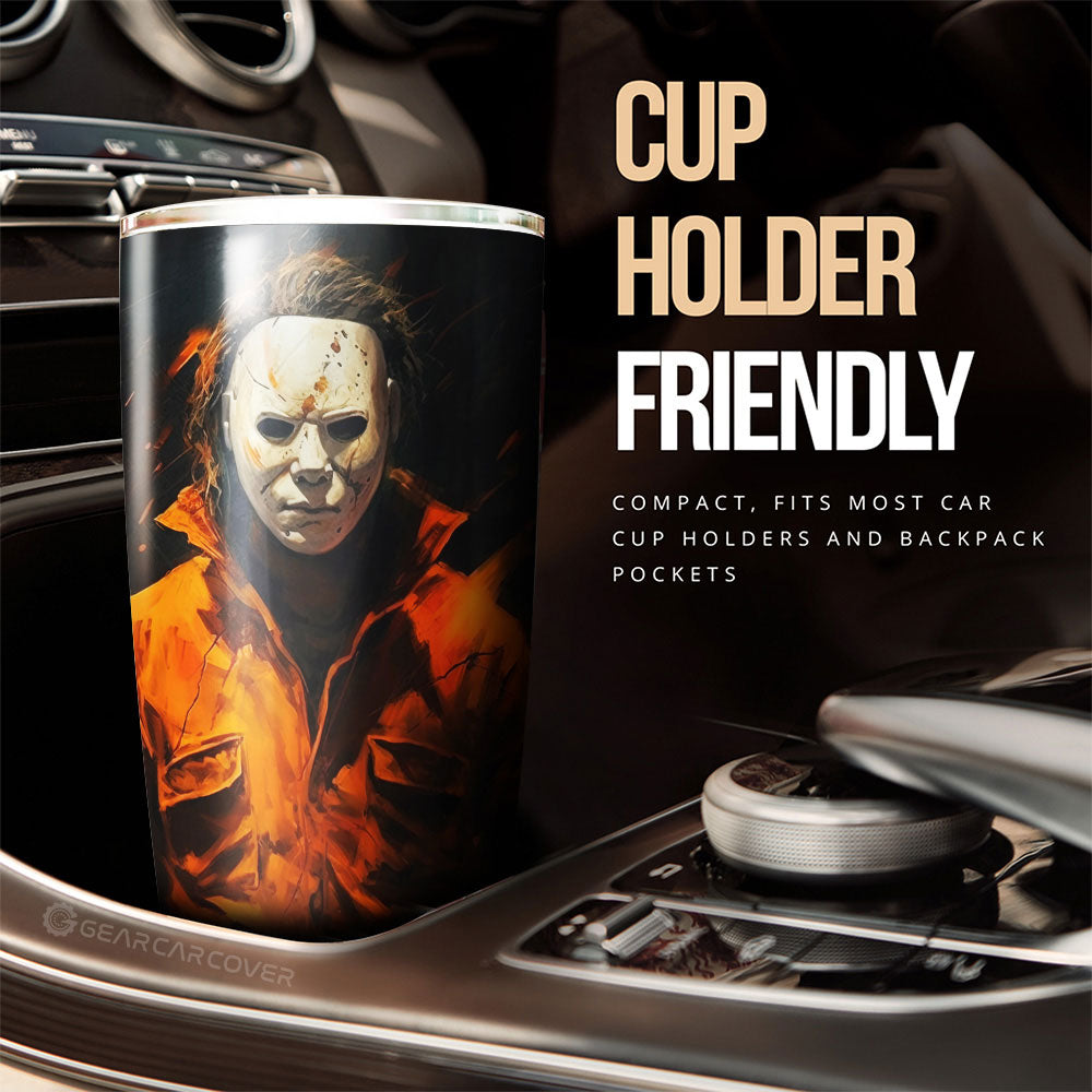 Michael Myers Tumbler Cup Custom Horror Car Accessories - Gearcarcover - 3