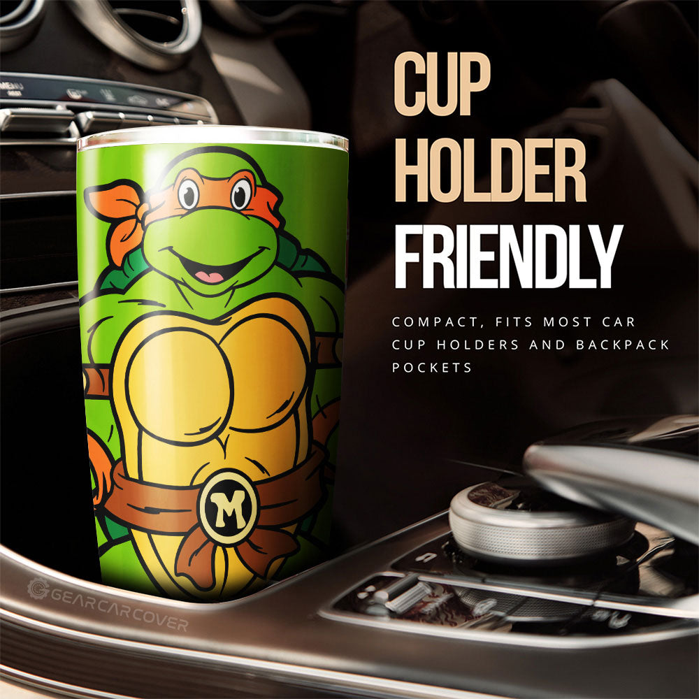 Michelangelo Tumbler Cup Custom Ninja Turtle Car Accessories - Gearcarcover - 3