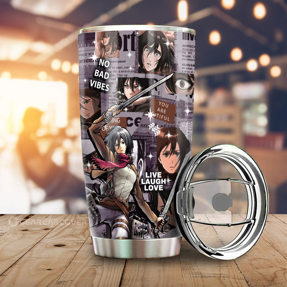 Mikasa Ackerman Tumbler Cup Custom Car Interior Accessories - Gearcarcover - 1