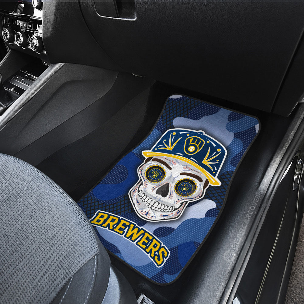Milwaukee Brewers Car Floor Mats Skull Theme Collection - Gearcarcover - 3