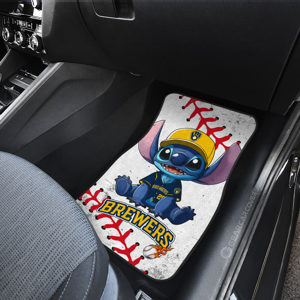 Milwaukee Brewers Car Floor Mats Stitch Theme Collection - Gearcarcover - 3