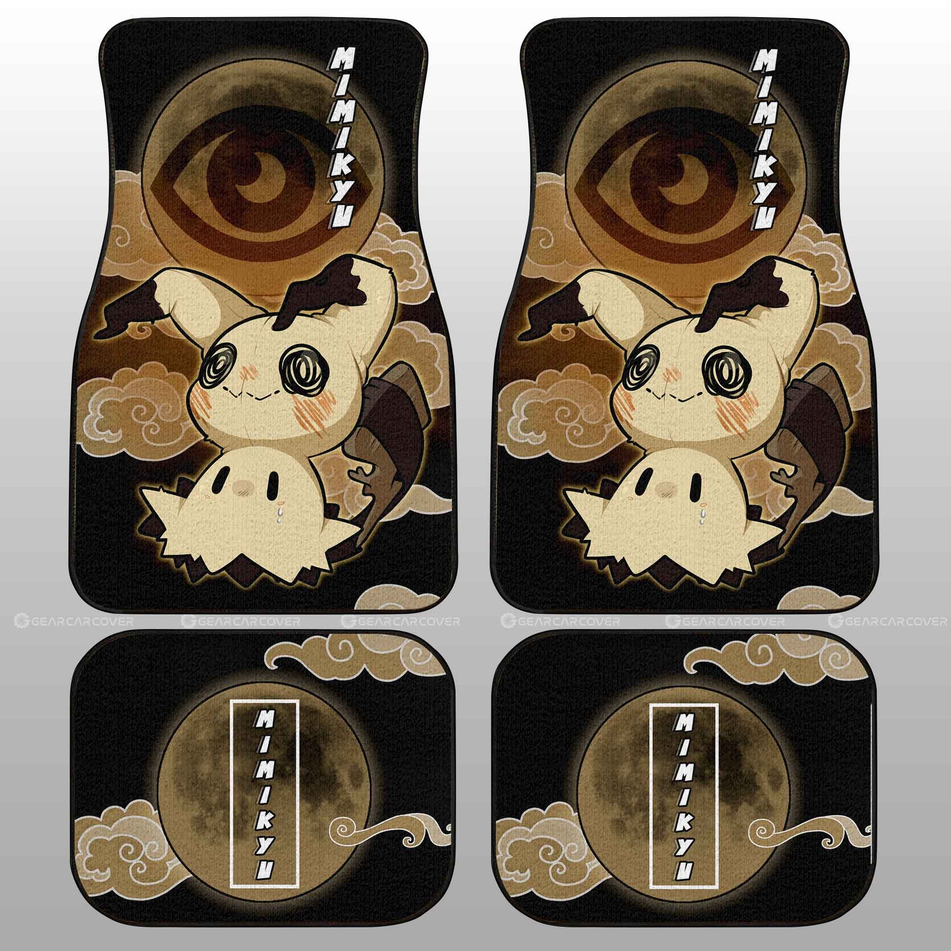 Mimikyu Car Floor Mats Custom Anime Car Accessories For Anime Fans - Gearcarcover - 2