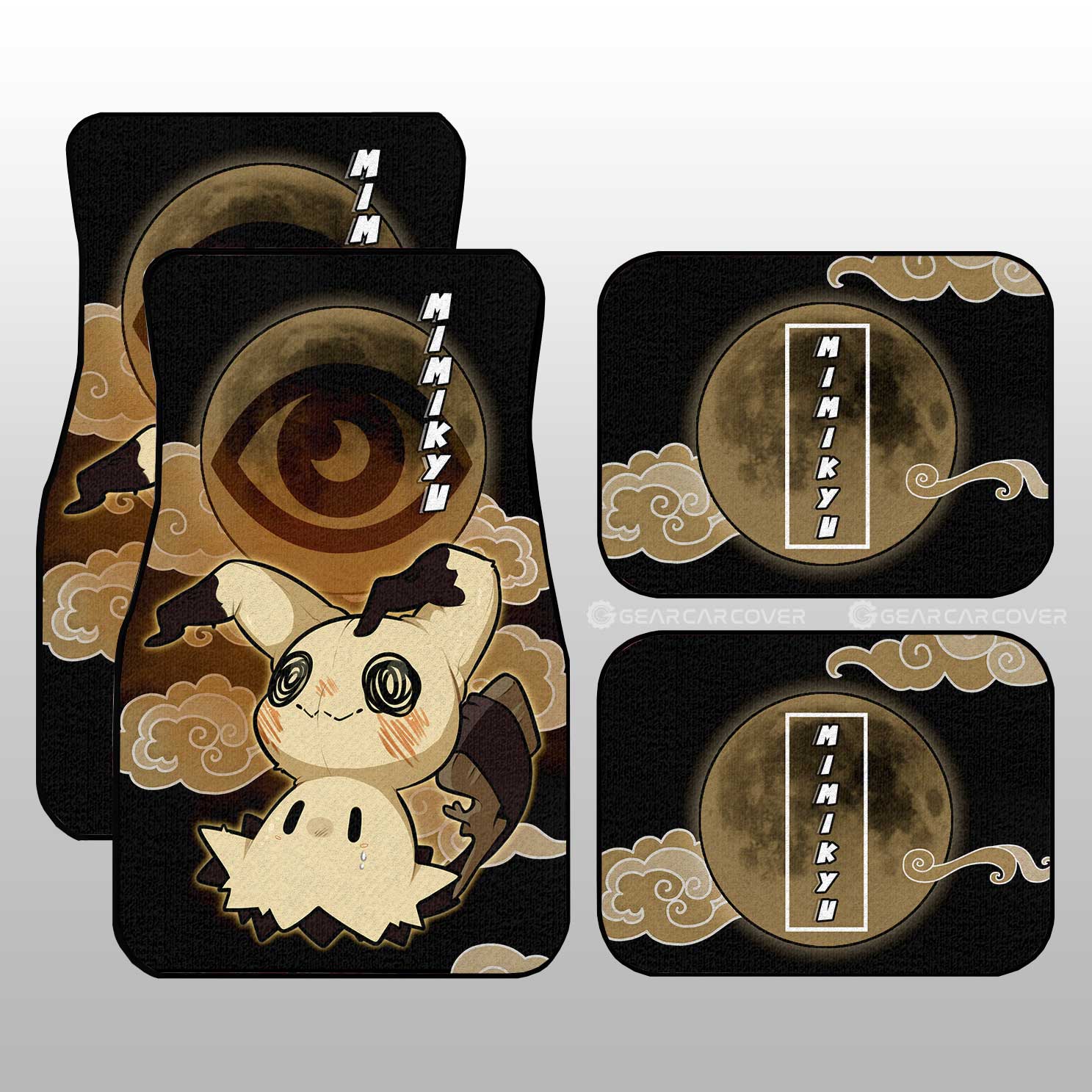 Mimikyu Car Floor Mats Custom Anime Car Accessories For Anime Fans - Gearcarcover - 1