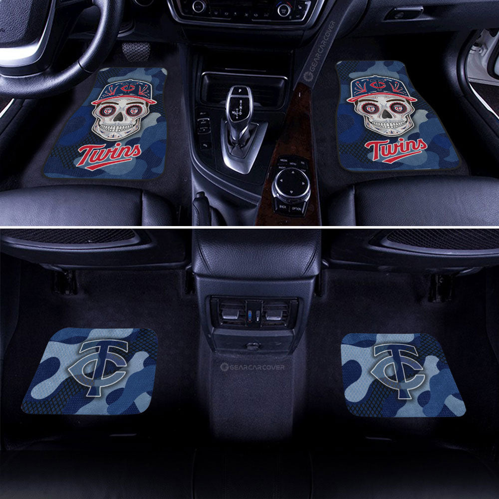 Minnesota Twins Car Floor Mats Skull Theme Collection - Gearcarcover - 2