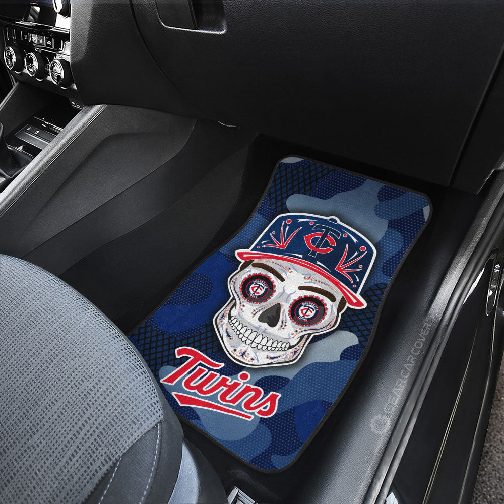 Minnesota Twins Car Floor Mats Skull Theme Collection - Gearcarcover - 3