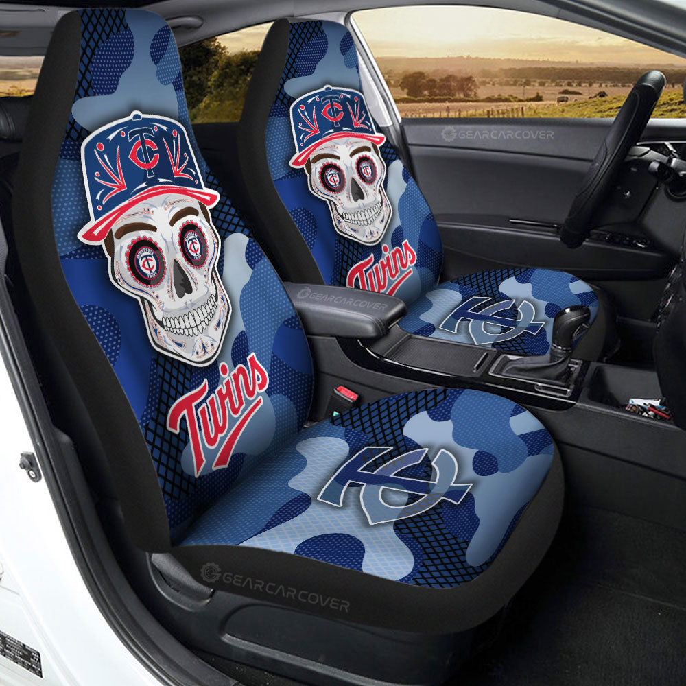 Minnesota Twins Car Seat Covers Skull Theme Collection - Gearcarcover - 2