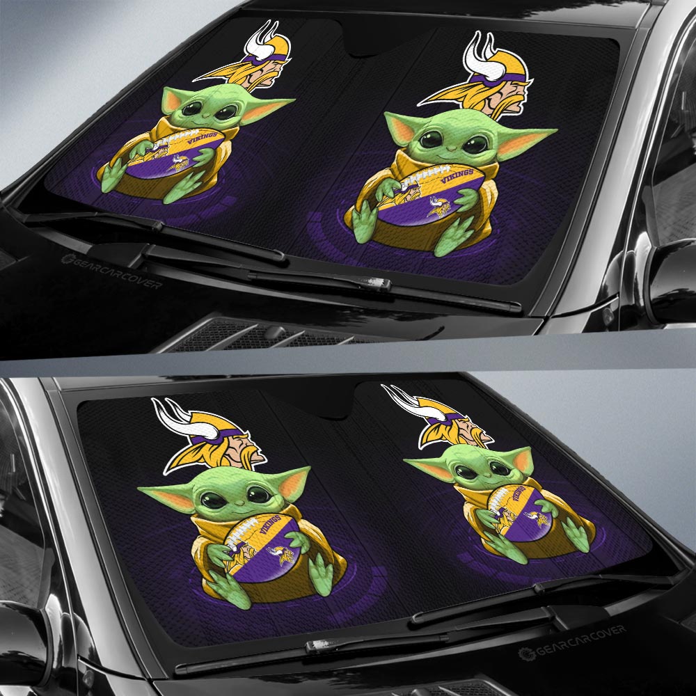 Minnesota Vikings Car Sunshade Custom Car Accessories For Fan - Gearcarcover - 2