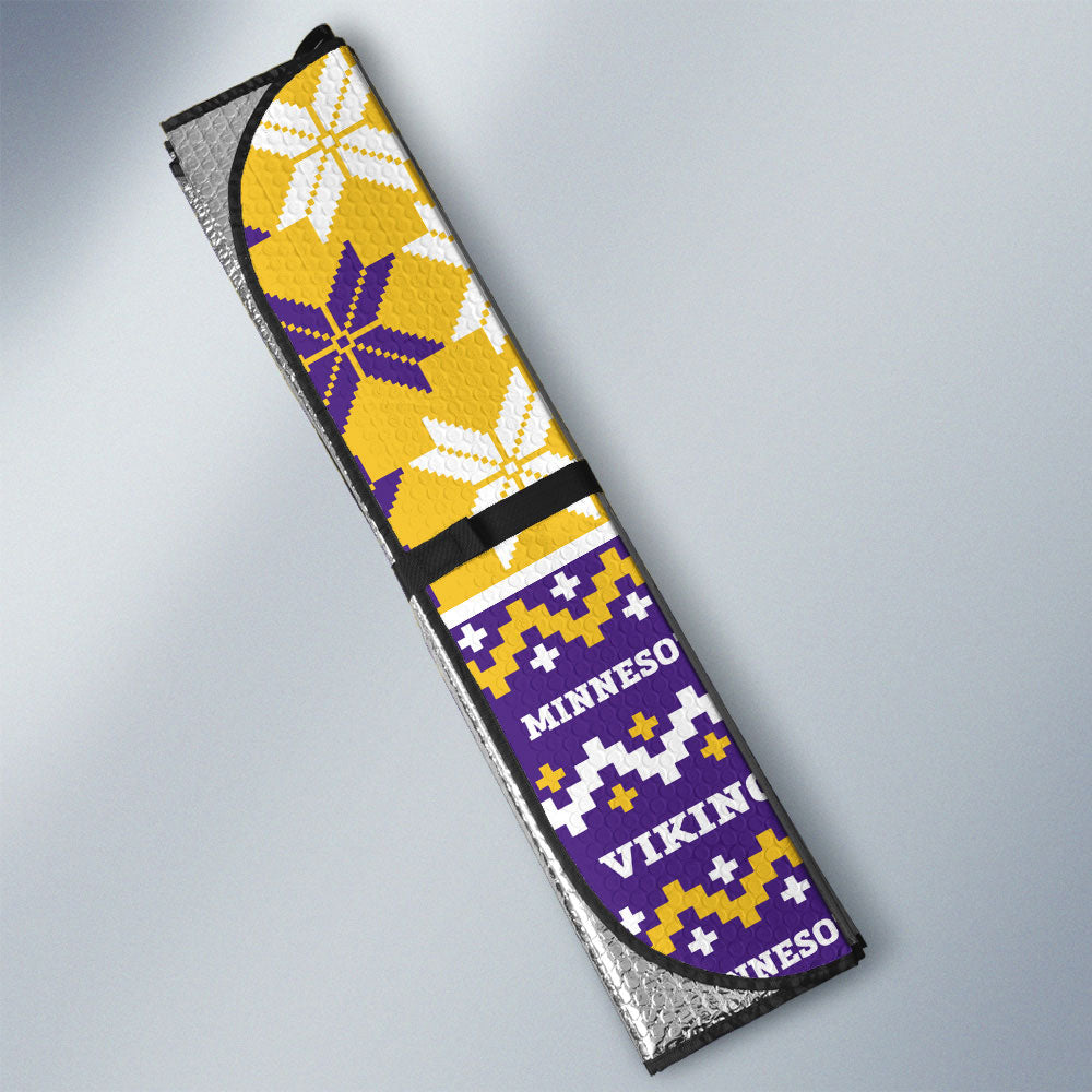 Minnesota Vikings Car Sunshade Custom Ugly Style Car Accessories - Gearcarcover - 3