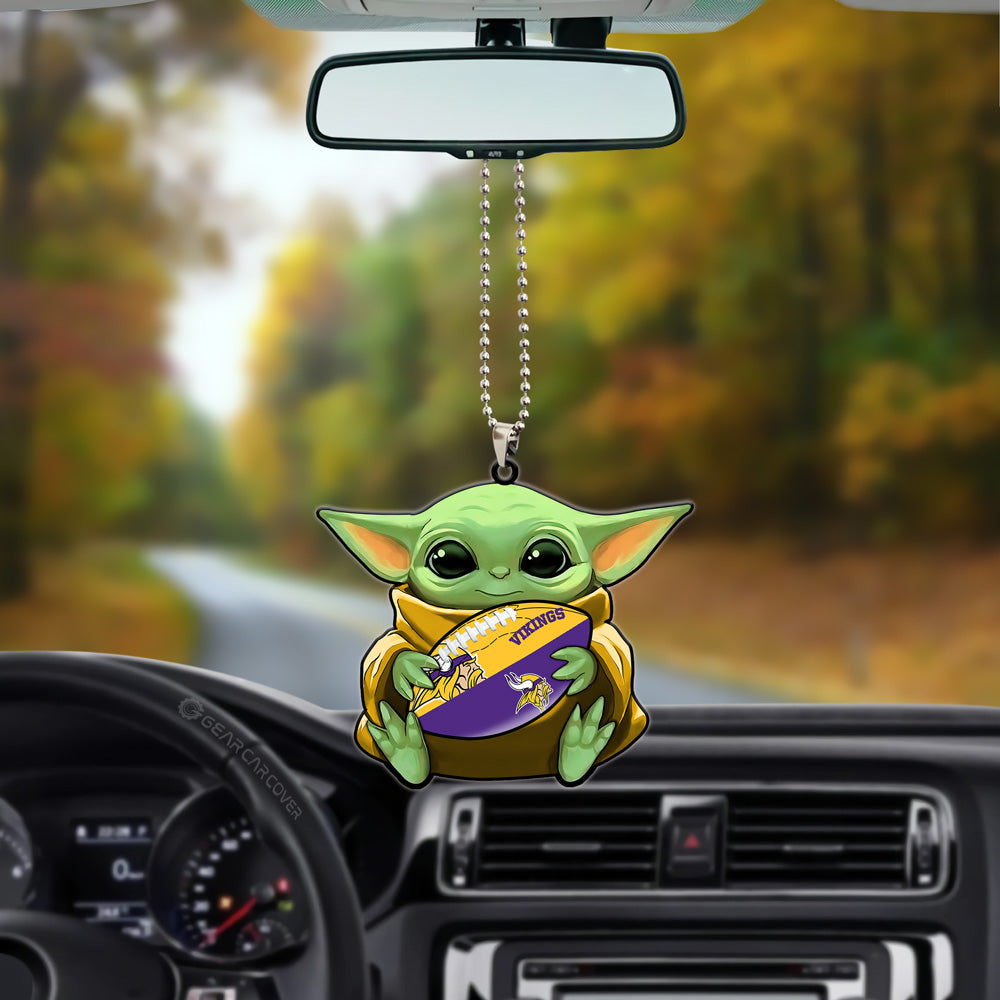Minnesota Vikings Ornament Baby Yoda Car Accessories - Gearcarcover - 3