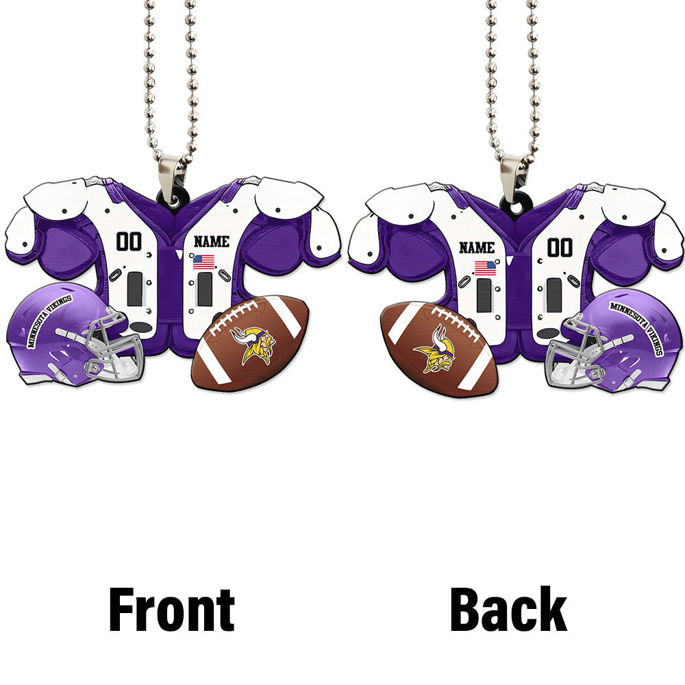 Minnesota Vikings Ornament Personalized Uniforms Collection - Gearcarcover - 4