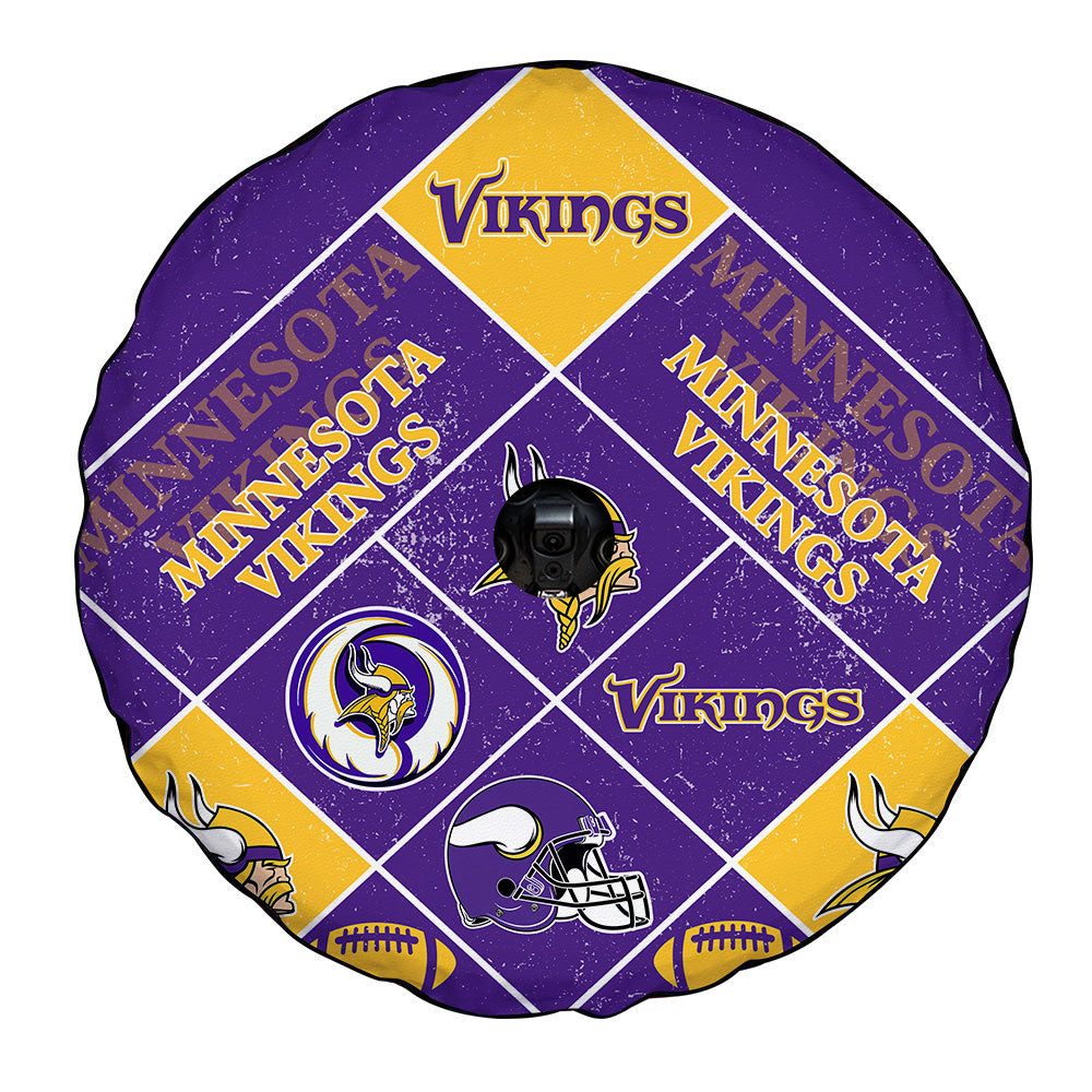 Minnesota Vikings Spare Tire Covers Camera Hole Sporty Team Collection - Gearcarcover - 4