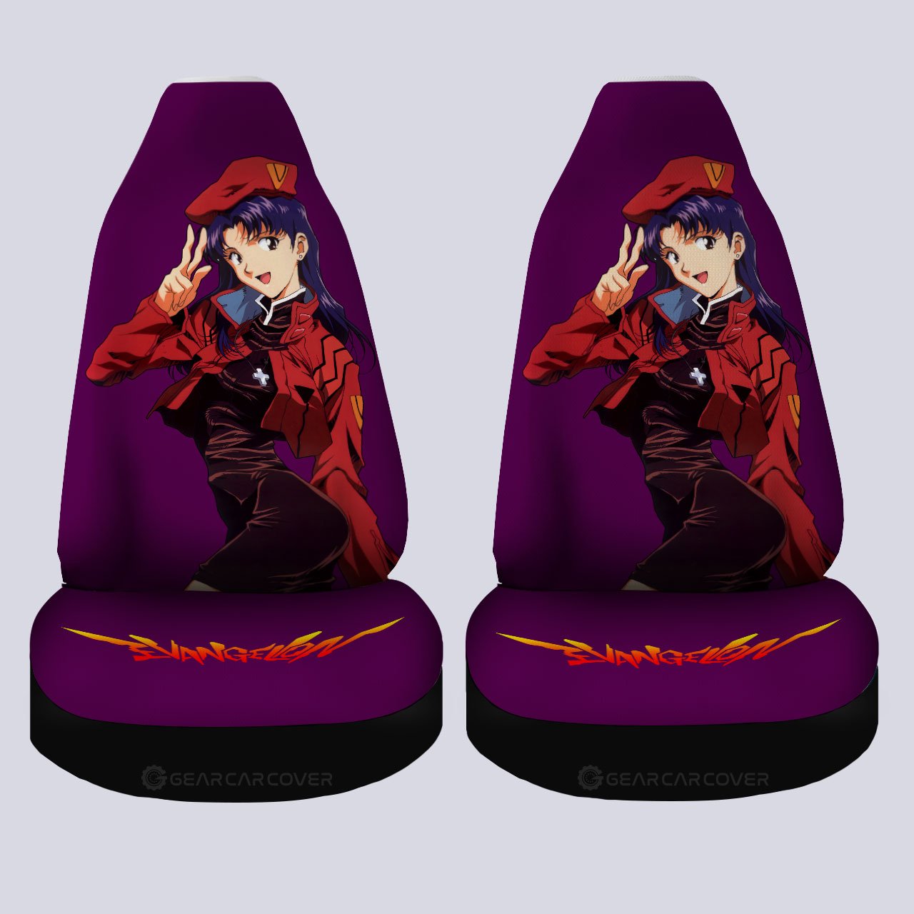 Misato Katsuragi Car Seat Covers Custom NGE Car Accessories - Gearcarcover - 4