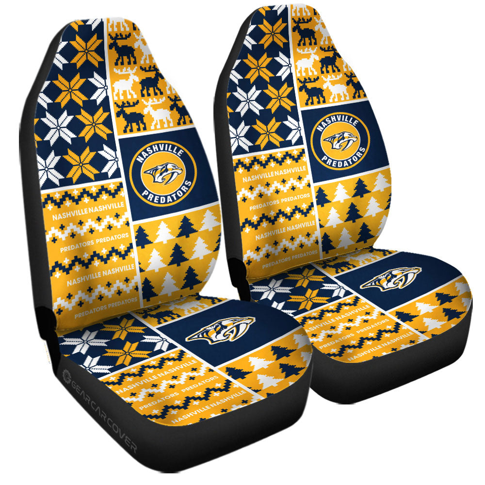 Nashville Predators Car Seat Covers Custom Ugly Style Car Accessories - Gearcarcover - 3