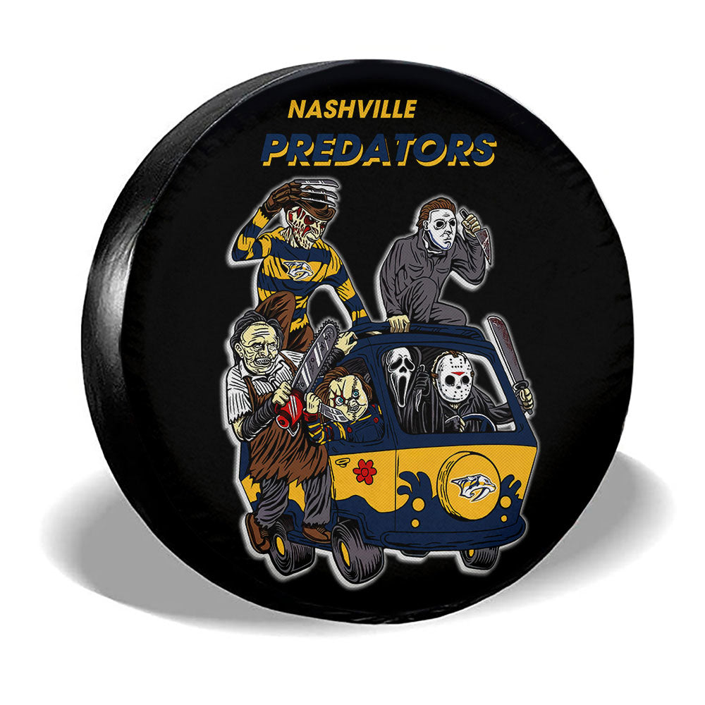 Nashville Predators Spare Tire Covers Horror Characters Car Accessories - Gearcarcover - 3