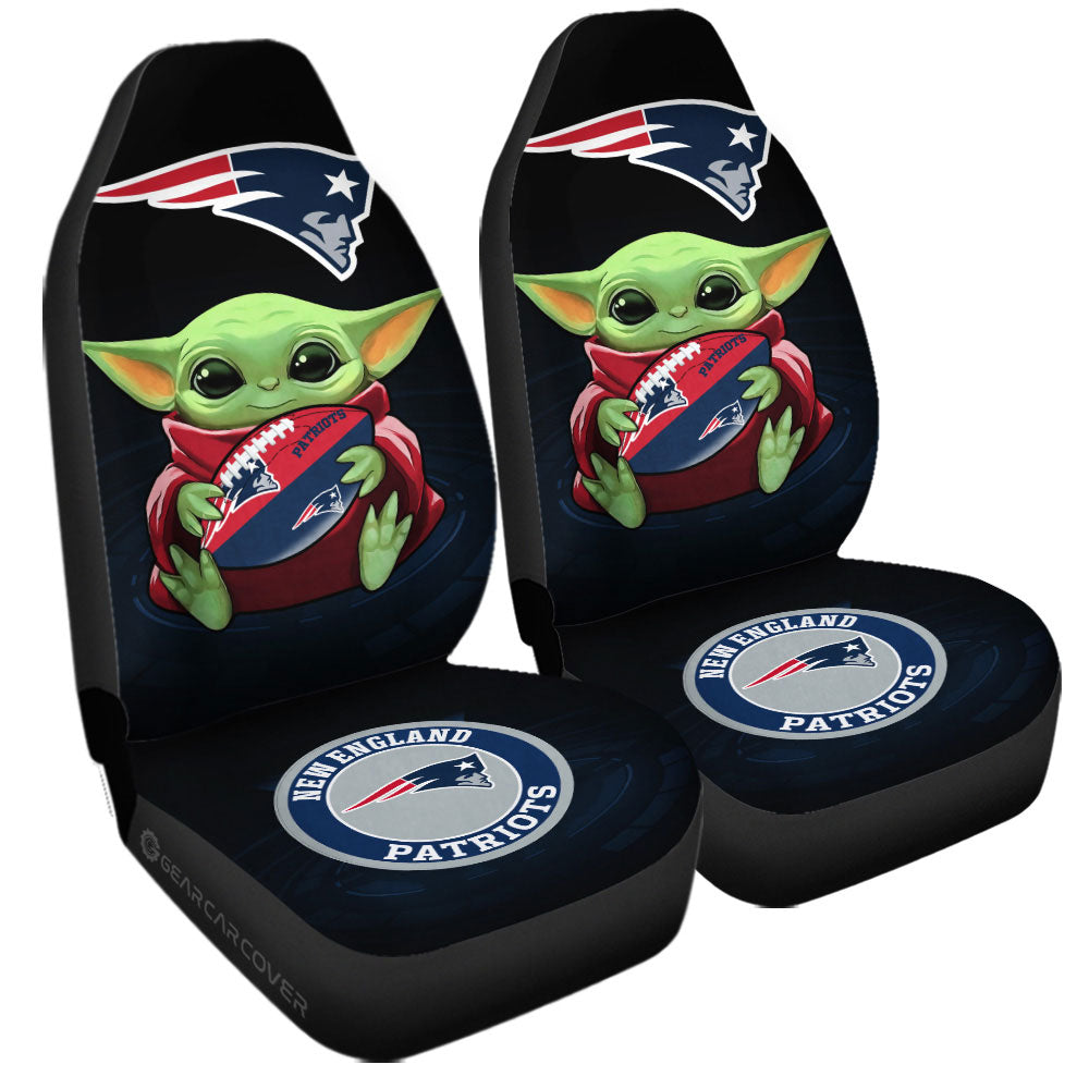 New England Patriots Car Seat Covers Baby Yoda Car Accessories For Fan - Gearcarcover - 3