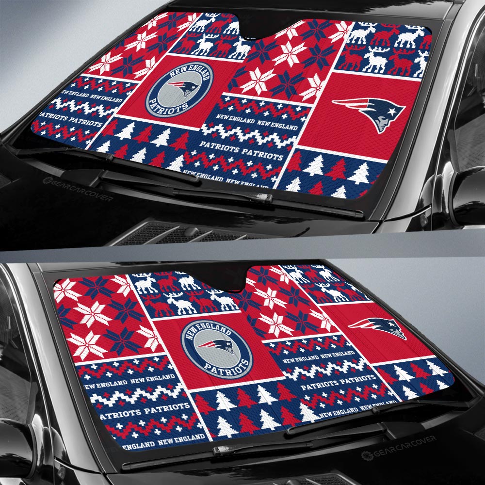 New England Patriots Car Sunshade Custom Ugly Style Car Accessories - Gearcarcover - 2